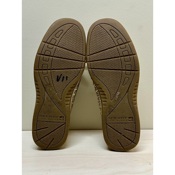 SPERRY Top Sider Angelfish Womens Deck Boat Shoe Sz 5.5 M Linen Gold EUC!!! - Picture 6 of 6